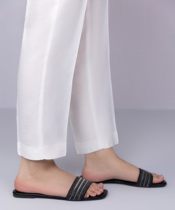 Cotton Straight Plain Trousers