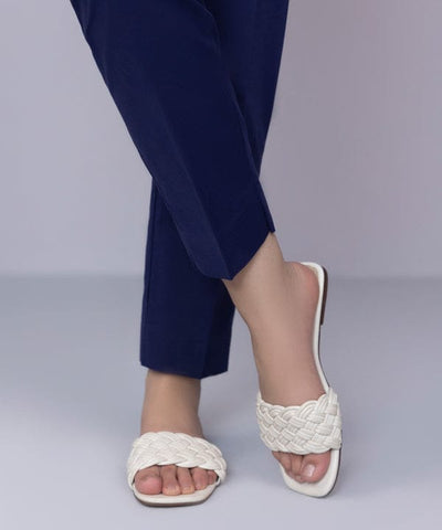 Cotton Straight Plain Trousers